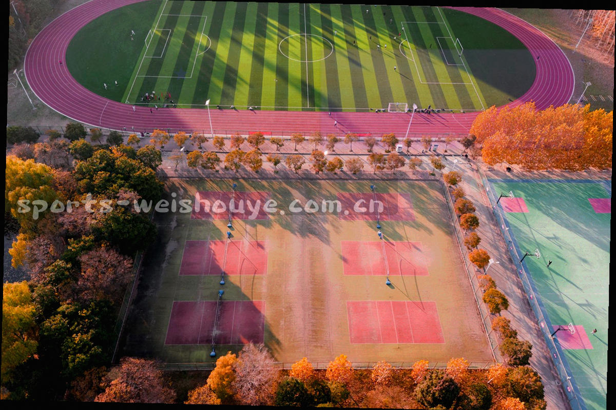 深墨绿底色上用青色线条勾勒的球场边线与中圈抽象图形，画面覆盖细密网格与一道对角光带，无人物与文字